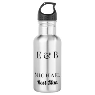 Monogram Wedding Trauzeuge Gift Personalisiert Bla Edelstahlflasche