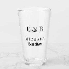 Monogram Wedding Trauzeuge Gift Personalisiert Bla Glas