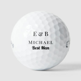 Monogram Wedding Trauzeuge Gift Personalisiert Bla Golfball