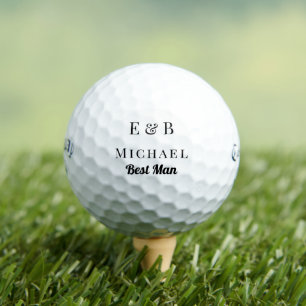 Monogram Wedding Trauzeuge Gift Personalisiert Bla Golfball