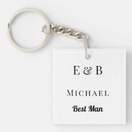 Monogram Wedding Trauzeuge Gift Personalisiert Bla Schlüsselanhänger