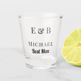 Monogram Wedding Trauzeuge Gift Personalisiert Bla Schnapsglas