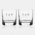 Monogram Wedding Trauzeuge Gift Personalisiert Bla Whiskyglas<br><div class="desc">Monogramm personalisierte Hochzeitswhiskey Glas Geschenk für Trauzeugen.</div>