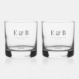 Monogram Wedding Trauzeuge Gift Personalisiert Bla Whiskyglas
