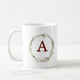 Monogram Weihnachtsfeiertag Kaffeetasse