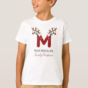 Monogram Weihnachtslieder passt zur Familie T-Shirt