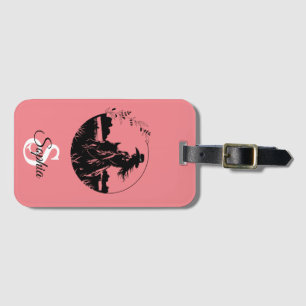 Monogram Western Equestrian Pferd Cowgirl Elegant Gepäckanhänger