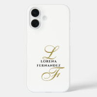 Monogram White Black Elegant Minimalistisch Chic