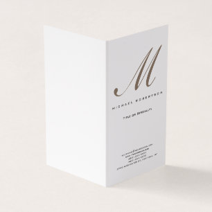 Monogram White Einzigartig Schlicht Modern Visitenkarten