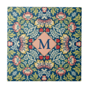 Monogram William Morris Geometric Pattern Fliese