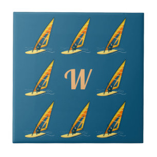 Monogram Windsurfing Keramik Tile Fliese
