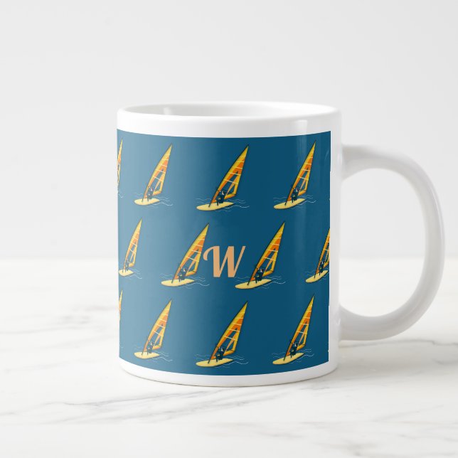 Monogram Windsurfing Riesenkaffee Tasse (Rechts)