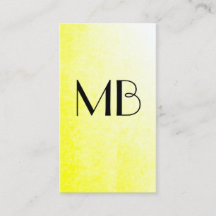 Monogram Wine Yellow Visitenkarte