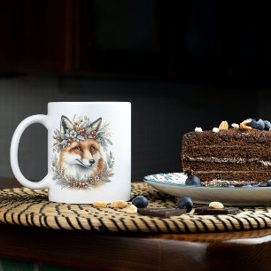 Monogram Winter Fox Blumenkranz Kaffeetasse