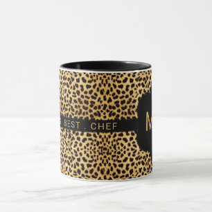Monogram World's Best Koch Cheetah Print Tasse