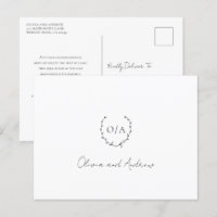 Monogram Wreath Wappen Elegant Wedding Vielen Dank