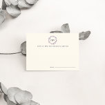 Monogram Wreath Wedding Advice Cards | Plum Hinweiskarte<br><div class="desc">Designed to coordinate with our Wreath Monogram wedding and event invitations in Plum, these petite cards in warm ivory feature a watercolor wreath illustration in rich plum berry, with the couple's three initial monogram inside. Leave a stack at the reception entrance or pass them around for a unique way for...</div>