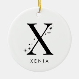 Monogram X Celestie Name Keramik Ornament