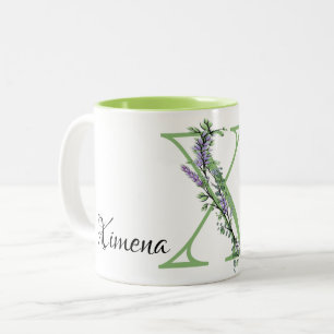 Monogram X Lavendel Eucalyptus Zweifarbige Tasse