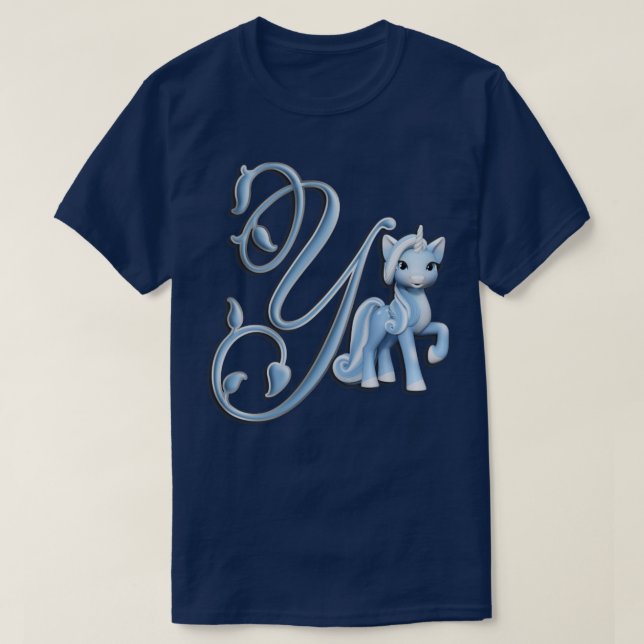 Monogram Y Custom Unicorn T-Shirt (Design vorne)