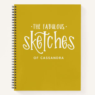 Monogram Yellow Artist Sketchbook Notizbuch
