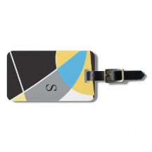 Monogram Yellow Blue abstrakt Black