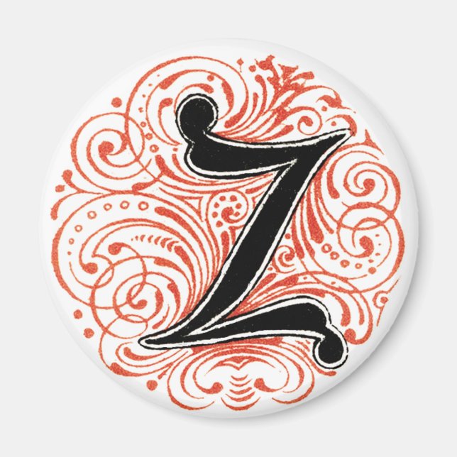 Monogram 'Z' in Rot - Magnet (Vorne)