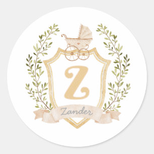 Monogram Z Neutral Runder Aufkleber