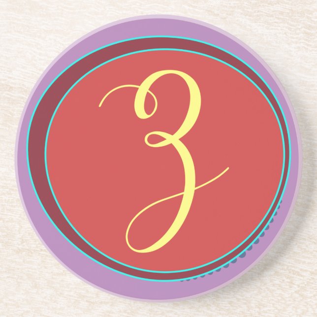 Monogram Z Sandstone Untersetzer (Vorne)