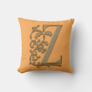 Monogram Z Sweet Melon Color, Abschluss Geburtstag Kissen