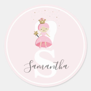 Monogram Zahnseidenkleber. Dekorationsklauseln Runder Aufkleber