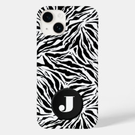 Monogram Zebra Print Case-Mate iPhone 14 Hülle