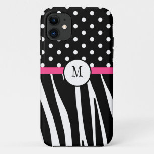 Monogram Zebra Print iPhone Case-Mate iPhone Hülle