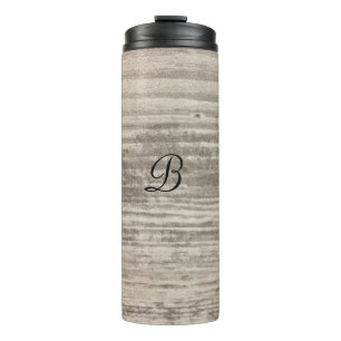 Monogram Zen Wood Grain Black Brown Thermosbecher