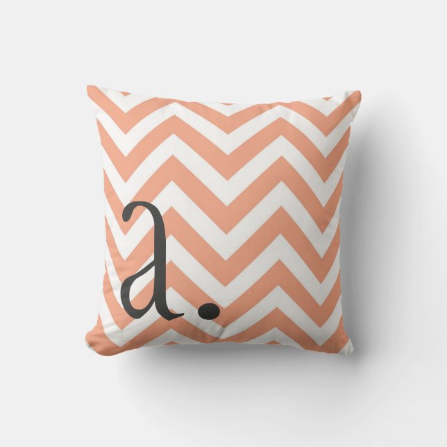 Monogram Zickzack Pillow Kissen (Vorderseite)