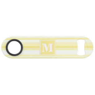 Monogram Zitronengelb Streifen Speedflaschenöffner