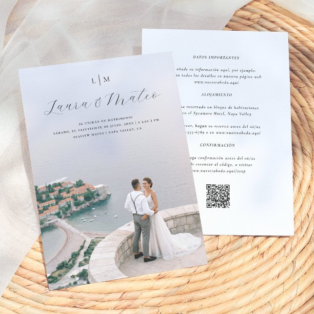 Monograma de Boda Invitación de Boda Código QR Einladung (Von Creator hochgeladen)