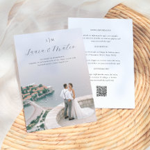 Monograma de Boda Invitación de Boda Código QR