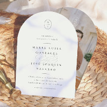 Monograma Formal Invitación de Boda Elegante