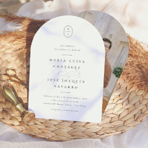 Monograma Formal Invitación de Boda Elegante Einladung
