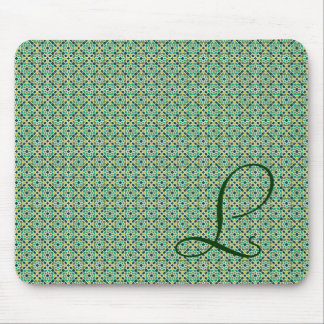 Monograma mit Grund des marokkanischen Mosaiks Mousepad