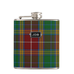 Monogramed Clan-Baxtertartan-karierte Flasche Flachmann