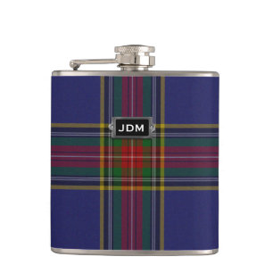 Monogramed Clan MacBeth Tartan Kariert Flask Flachmann