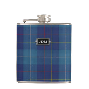 Monogramed Clan MacKerrell Tartan Kariert Flask Flachmann