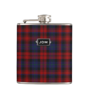 Monogramed Clan MacLachlan Tartan-karierte Flasche Flachmann