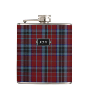 Monogramed Clan MacTavish Tartan Kariert Flask Flachmann