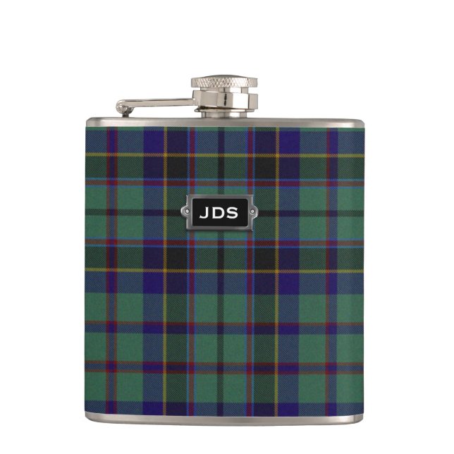 Monogramed ClanStephensontartan-karierte Flasche Flachmann (Vorderseite)