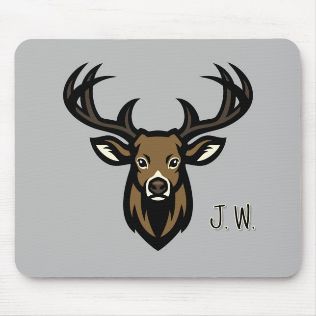 Monogramed Deer Hunter Mousepad (Vorne)