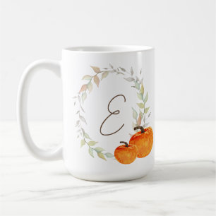 Monogramed Pumpkins Fall Kaffeetasse