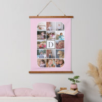 Monogramm, 14 Foto, abgerundete Ecken rosa